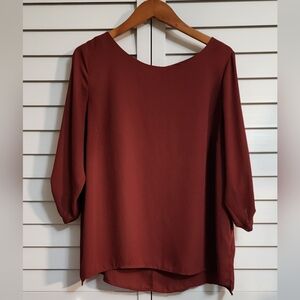 Apt. 9 Rich Maroon Deep Terracotta XL Blouse